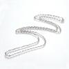 Iron Cable Chains Necklace Making MAK-R013-60cm-P-2