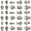 100Pcs 10 Styles Tibetan Style Alloy Beads TIBEB-SC0001-55-1