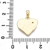 Brass Micro Pave Cubic Zirconia Pendants KK-T070-40G-3