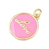 Brass Enamel Pendants KK-L251-02G-F05-2