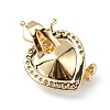 Real 18K Gold Plated Rack Plating Brass Micro Pave Clear Cubic Zirconia Pendants KK-C015-27G-15-3