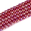 Electroplate Opaque Glass Beads Strands GLAA-T032-P4mm-AB23-1