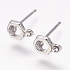 Alloy Stud Earring Findings X-EJEW-P103-21-1