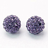 Polymer Clay Rhinestone Beads RB-C1438-12mm-A18-1