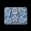 Starfish/Whale/Octopus Pendant DIY Silhouette Silicone Mold X1-DIY-K073-09A-5