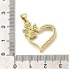 Rack Plating Brass Micro Pave Cubic Zirconia Pendants KK-L226-001G-07-3