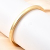 Brass Plain Bangles for Women BJEW-D339-01G-1