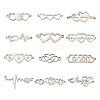 24Pcs 12 Style 304 Stainless Steel Link Connectors STAS-BY0001-02-1