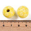 Easter Theme Printed Wood Beads WOOD-T032-22M-3