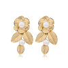 Fashionable Flower Iron Dangle Stud Earrings AV1063-5