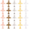 100Pcs 5 Colors Tibetan Style Alloy Pendants TIBEP-SC0003-57-1