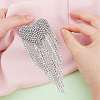 2pcs 2 color Zinc Alloy Rhinestone Cup Chain Shoulder Knot DIY-NB0006-56-4