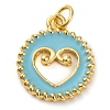 Brass Enamel Pendants KK-K339-07G-02-1