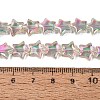 Electroplate Transparent Glass Beads Strands EGLA-N056-04A-A03-4