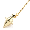 Brass Dowsing Pendulum Big Pointed Cone Pendants KK-H491-06-3