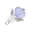 Transparent Acrylic Angel Pendants PALLOY-JF04095-02-5