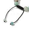 10mm Round Natural Flower Amazonite Braided Bead Bracelets BJEW-C067-01C-23-3