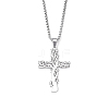 Non-Tarnish 201 Stainless Steel Pendant Necklaces for Man NJEW-Q336-03A-P-1