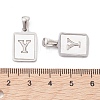 304 Stainless Steel Pave Shell Pendants LS-STAS-G327-01P-Y-3