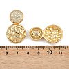 Brass Micro Pave Clear Cubic Zirconia Dangle Stud Earrings EJEW-L275-15G-02-5