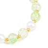 Imitation Pearl Glass & Acrylic Round Beaded Stretch Bracelets BJEW-JB10083-02-3