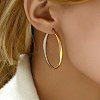 Vintage Stainless Steel Hoop Earrings ZA9910-4