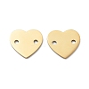 304 Stainless Steel Laser Cut Heart Connector Charms STAS-M111-16G-02-1