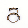 Alloy Open Back Bezel Pendants(rotatable) PALLOY-WH0070-46AB-1