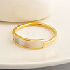 304 Stainless Steel & Shell Finger Rings FS-WG45F01-04-3