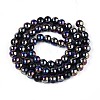 Electroplate Opaque Glass Beads Strands GLAA-T032-P6mm-AB01-2