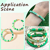 3 Strands Flat Round Handmade Polymer Clay Beads CLAY-SC0001-69A-5