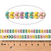Brass Enamel Leaf Link Chains CHC-F021-02G-02-2