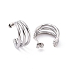 304 Stainless Steel C-shape Stud Earrings EJEW-G298-13A-P-2