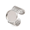304 Stainless Steel Cuff Ring Components SA-CBA82C8-03C-P-1