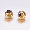 Ion Plating(IP) 304 Stainless Steel Beads LS-STAS-F117-31G-4mm-2