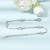 Brass Micro Pave Clear Cubic Zirconia Star Link Chain Bracelets KK-CBA3629-01P-2