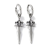 316 Surgical Stainless Steel Sword Hoop Earrings for Women EJEW-P274-15A-AS-1