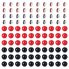 100Pcs 2 Colors Opaque Acrylic Beads MACR-TA0002-52-4