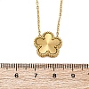 304 Stainless Steel Flower Pendant Cable Chain Necklaces for Women NJEW-U032-08G-5