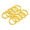 Natural Yellow Jade Bead Stretch Bracelets BJEW-K212-C-038-2