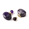 Natural Amethyst Perfume Bottle Pendants G-L623-07G-05-2
