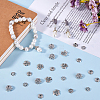 240Pcs 8 Styles Tibetan Style Alloy Flower Beads Caps FIND-SP0001-66-4