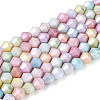 Anti-Tarnish Electroplate Bicone Glass Beads Strands EGLA-T021-4mm-16-11-1