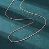 Long-Lasting Plated Brass Curb Chain Necklaces NJEW-K112-07RG-NF-1