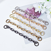 WADORN 5Pcs 5 Colors Aluminium Bag Extender Chains FIND-WR0006-83-3