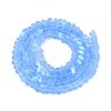 Frosted Transparent Glass Beads Strands GLAA-N054-4mm-10-2