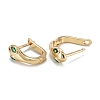Snake Sparkling Cubic Zirconia Hoop Earrings for Girl Women EJEW-H126-25G-A-3