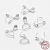 Rhodium Plated 925 Sterling Silver Pendant Bails STER-E050-13P-1