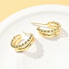 C-Shaped Brass Stud Earrings EJEW-A132-06G-3