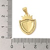 Rack Plating Brass Micro Pave Cubic Zirconia Pendants KK-P279-26A-G-3